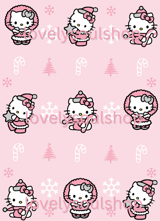 hello kitty pink christmas blanket